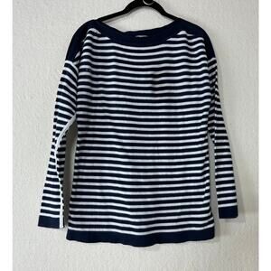 Gap Preppy Navy/White Striped Sweater Cotton Women's Size M